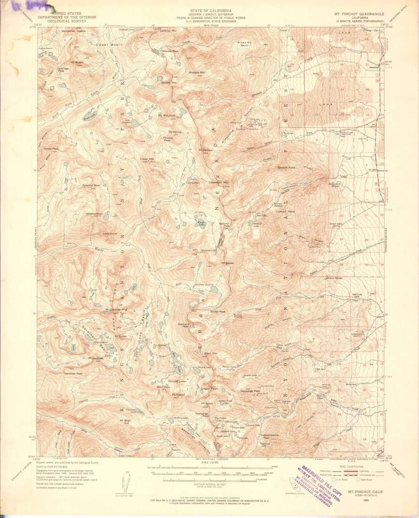 MT Pinchot Calif 1953